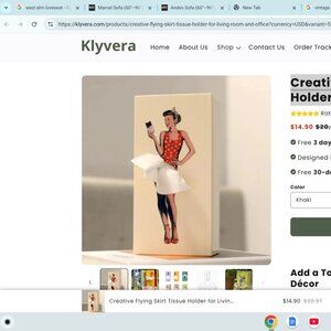 Women Flying Skirt Tissue Box "The Original Flying Skirt "